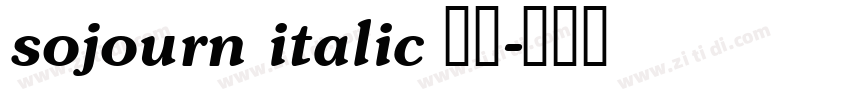 sojourn italic 字体字体转换